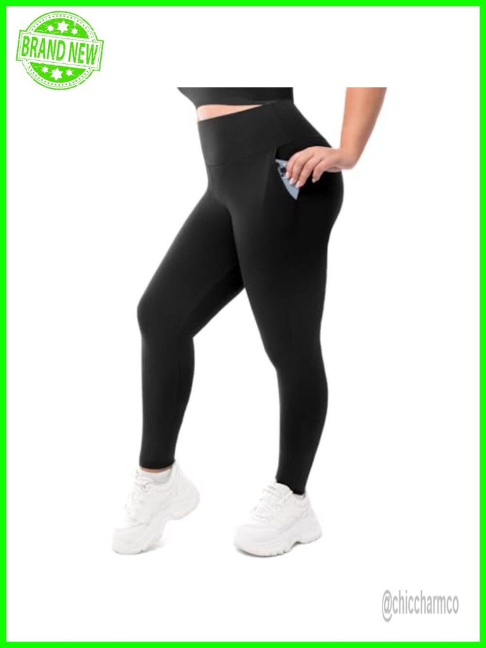 Plus Size High Waist Leggings with Pockets Buttery Soft Yoga Workout